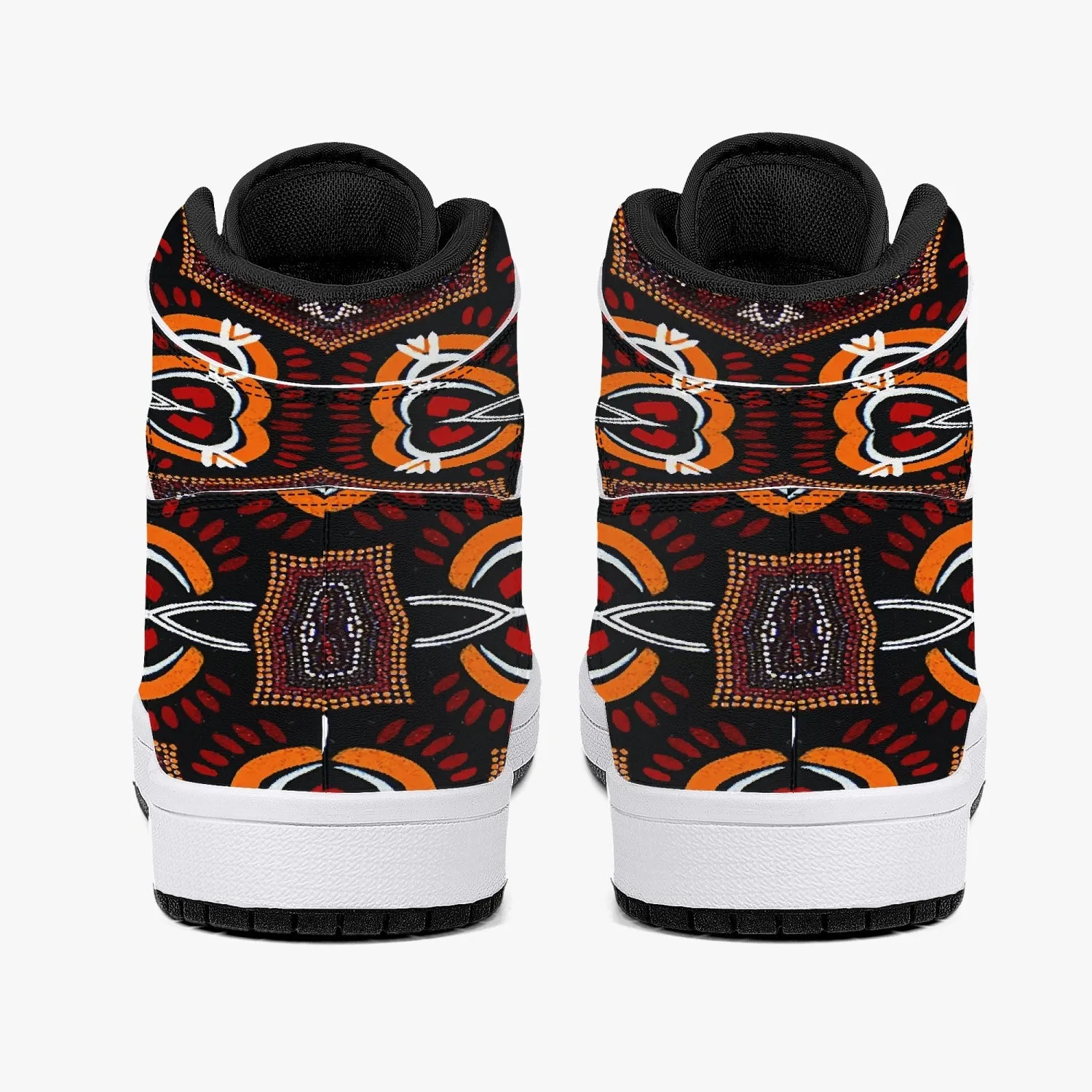 209. High-Top Leather Sneakers - White / Black