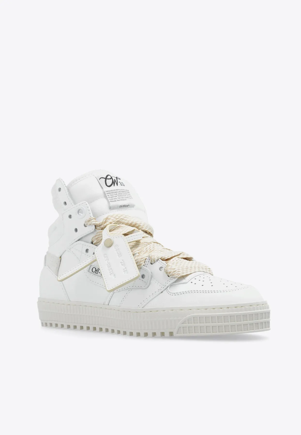 3.0 Off-Court High-Top Leather Sneakers