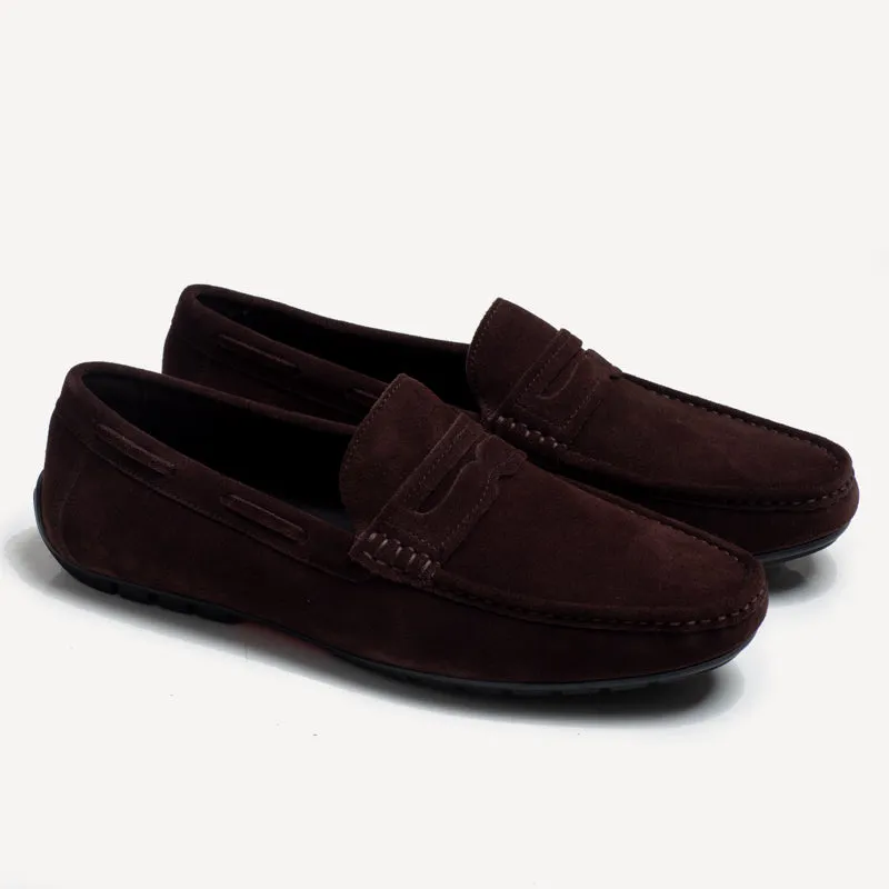 Alex Driving  Loafer - Suede Brown