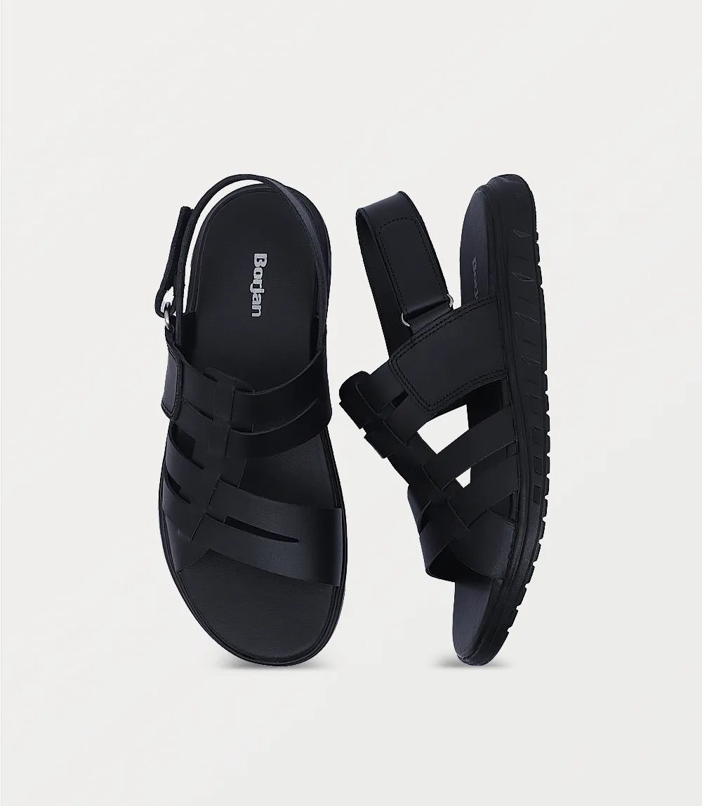 BM6855-BLACK-Men Sandal