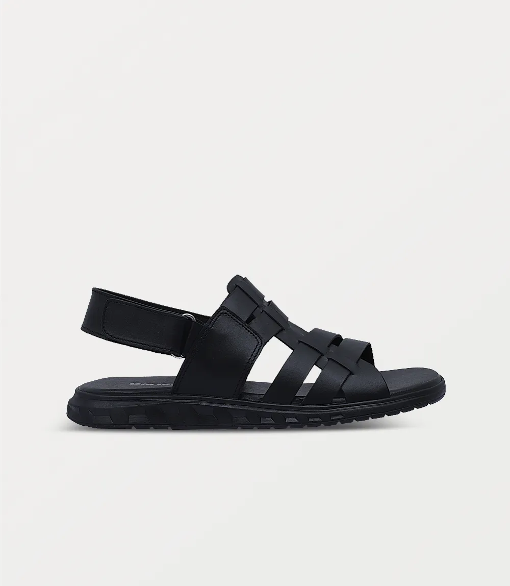 BM6855-BLACK-Men Sandal