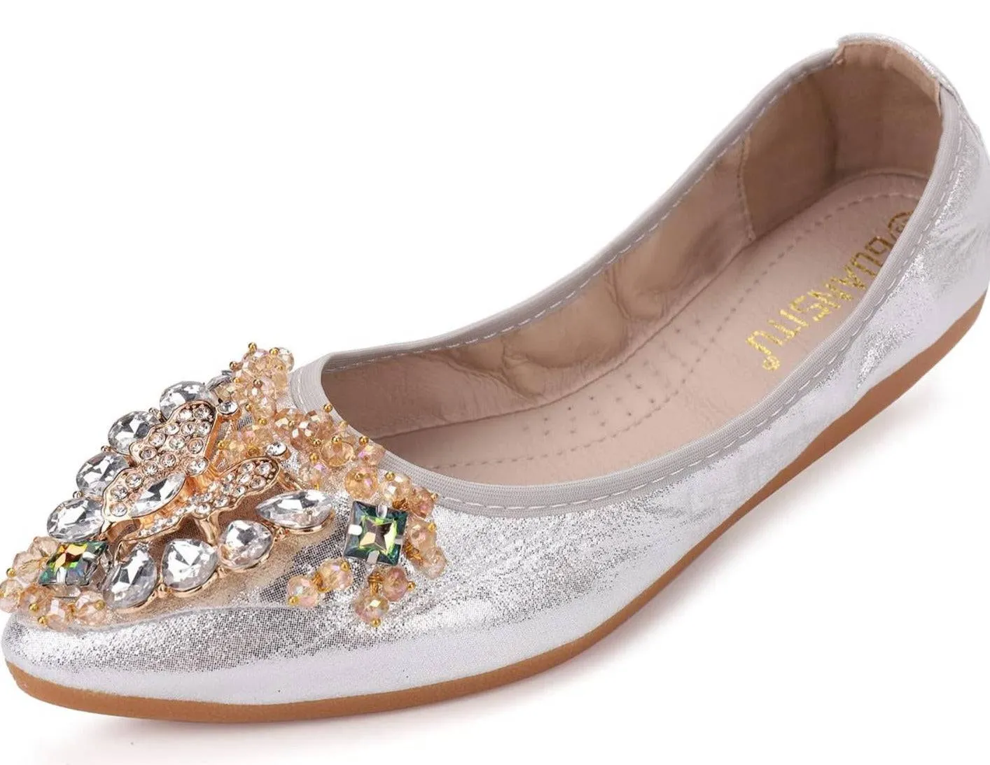 Bridal Rhinestone Ballet Flats