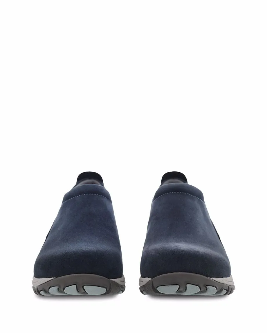 Dansko Women's Patti Slip Ons- Navy Milled Leather