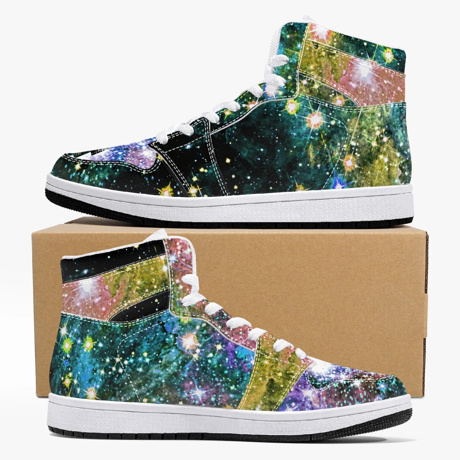 Ekhi Psychedelic Split-Style High-Top Sneakers
