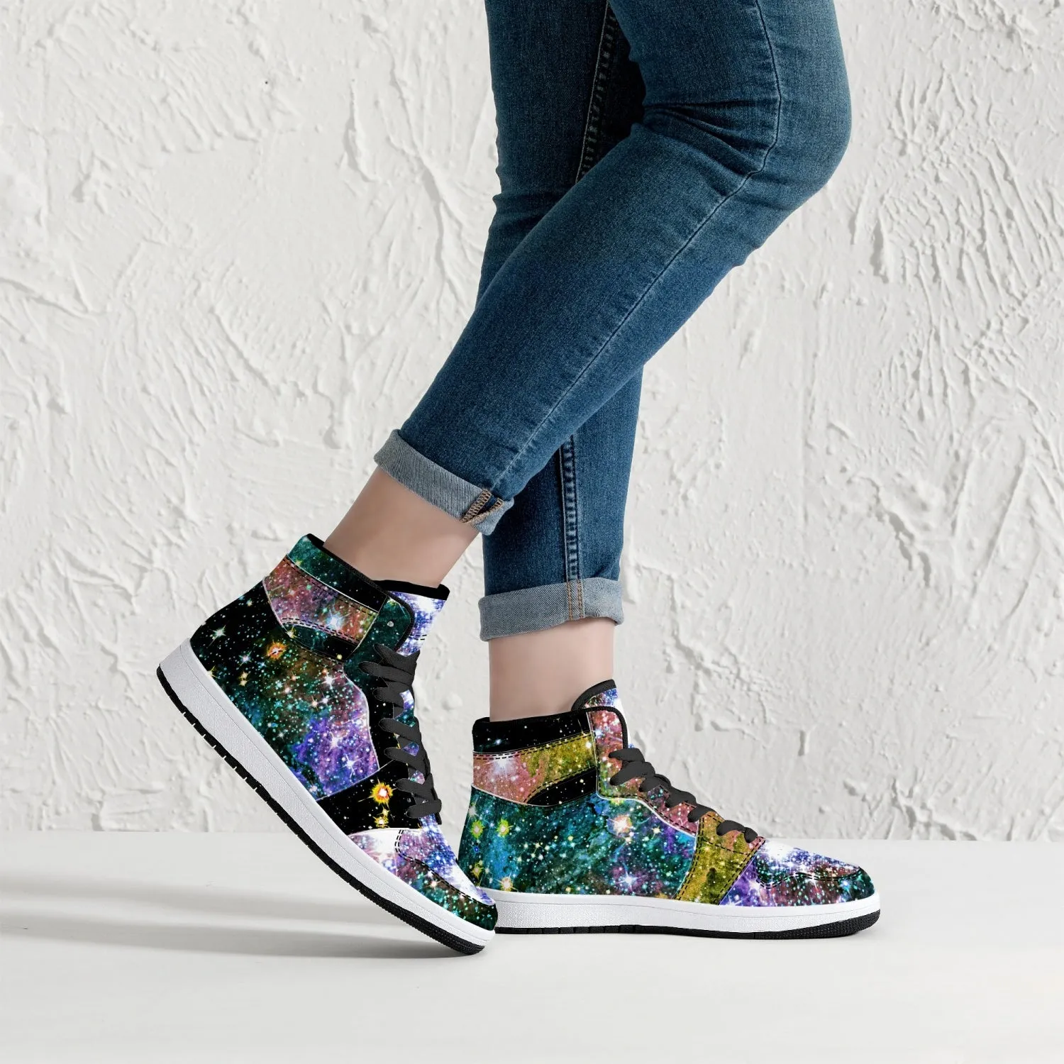 Ekhi Psychedelic Split-Style High-Top Sneakers