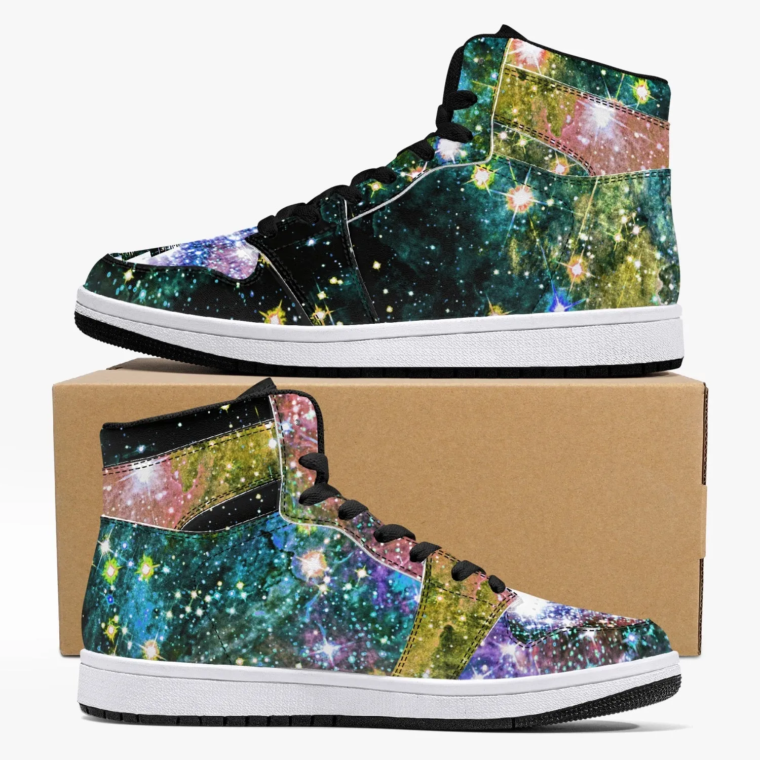 Ekhi Psychedelic Split-Style High-Top Sneakers