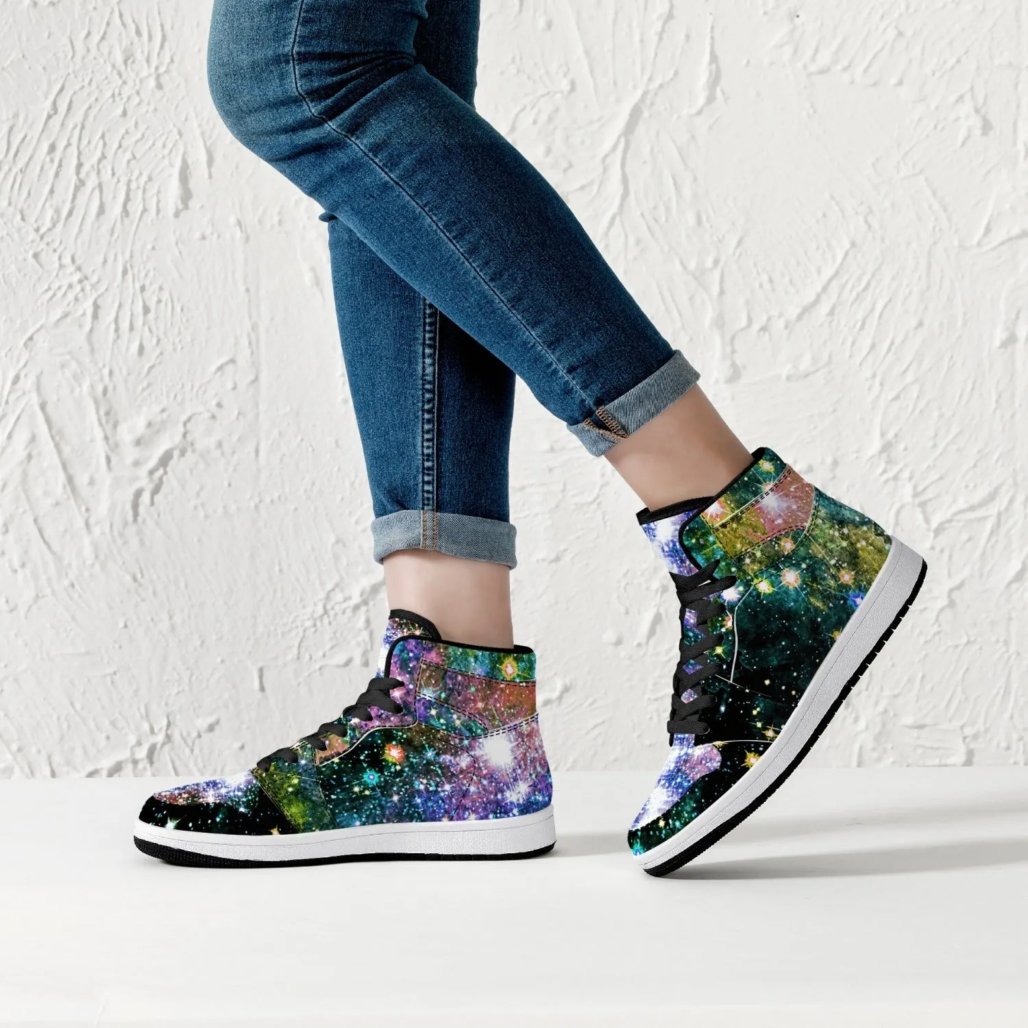 Ekhi Psychedelic Split-Style High-Top Sneakers