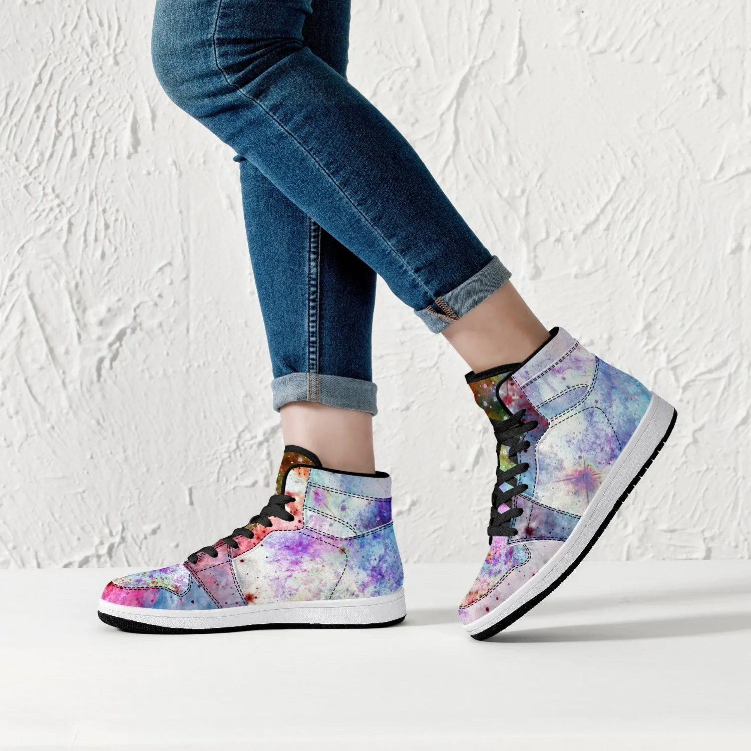 July Psychedelic Split-Style High-Top Sneakers