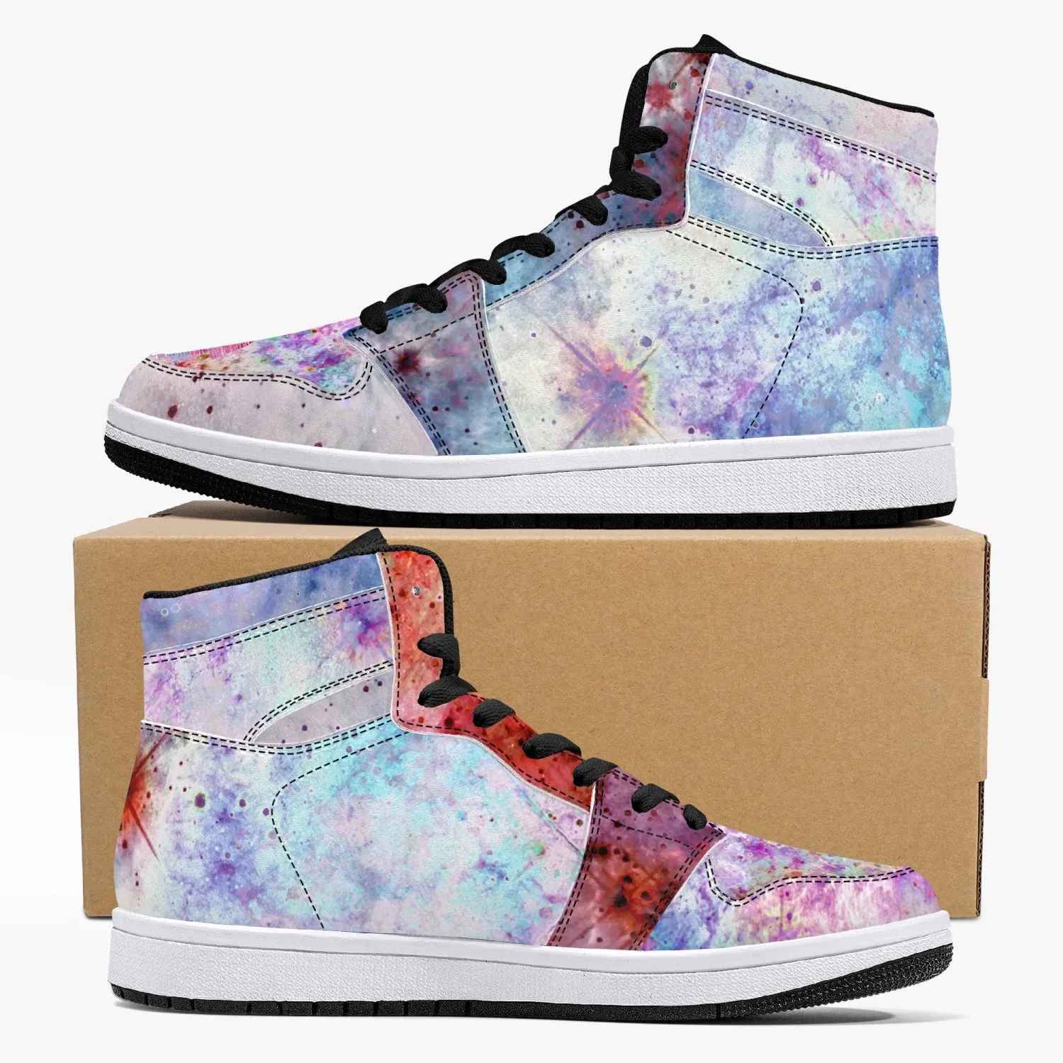 July Psychedelic Split-Style High-Top Sneakers