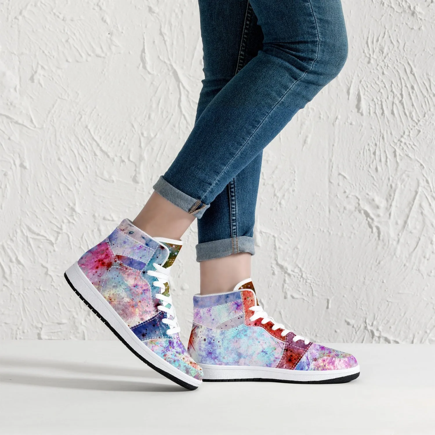 July Psychedelic Split-Style High-Top Sneakers