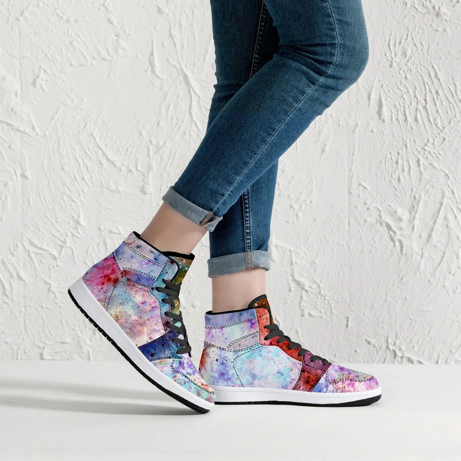 July Psychedelic Split-Style High-Top Sneakers