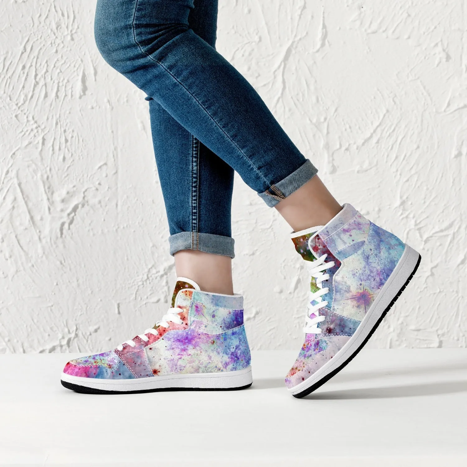 July Psychedelic Split-Style High-Top Sneakers
