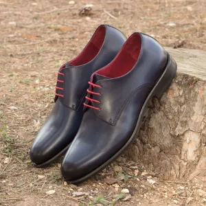 Men's Derby Leather Shoes Wide Plus Size Blue 2583