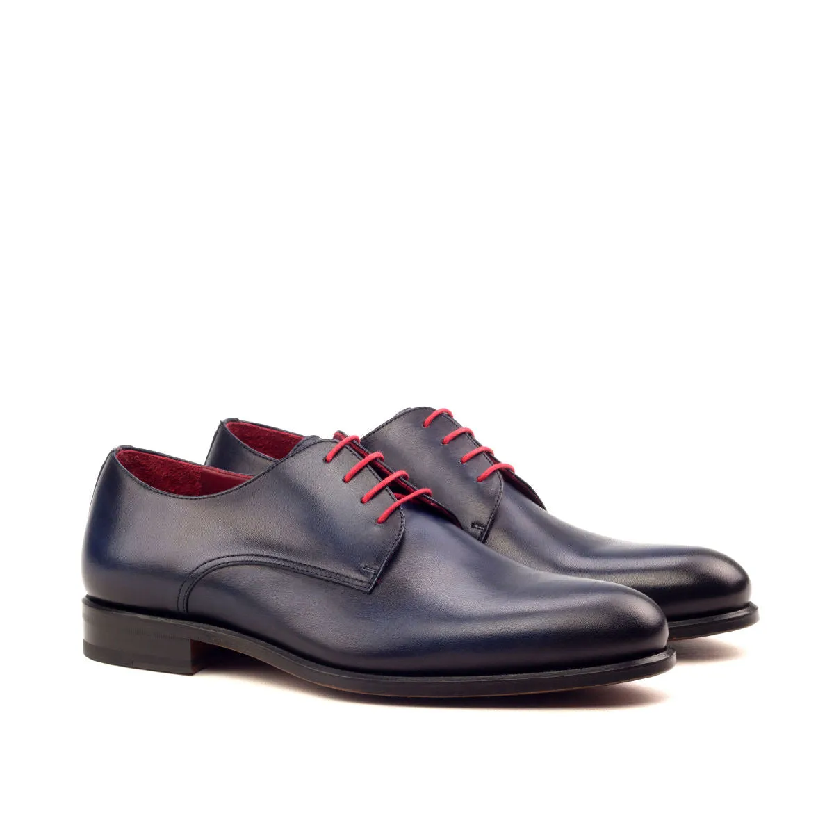 Men's Derby Leather Shoes Wide Plus Size Blue 2583