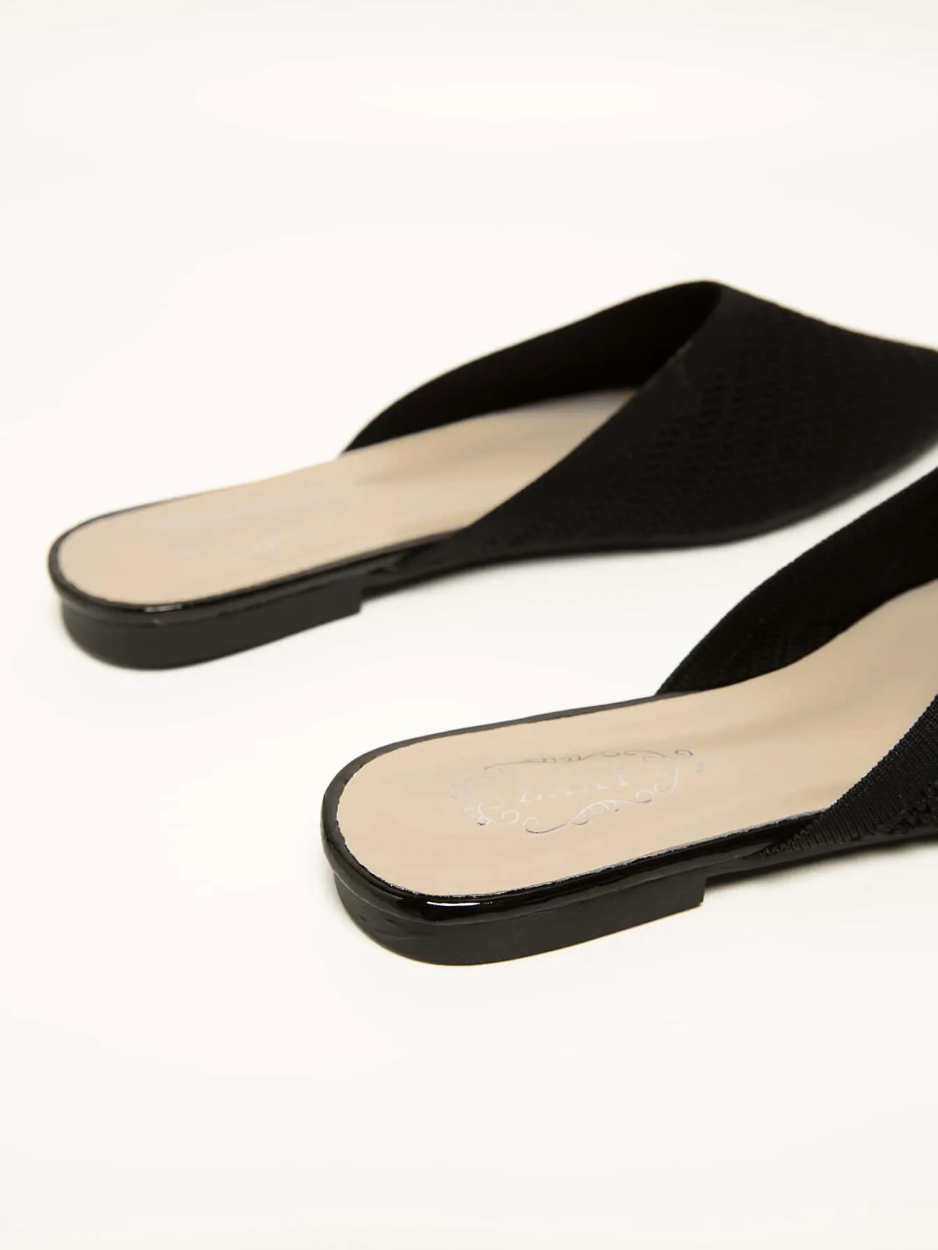 Minimalist Knit Flat Mules