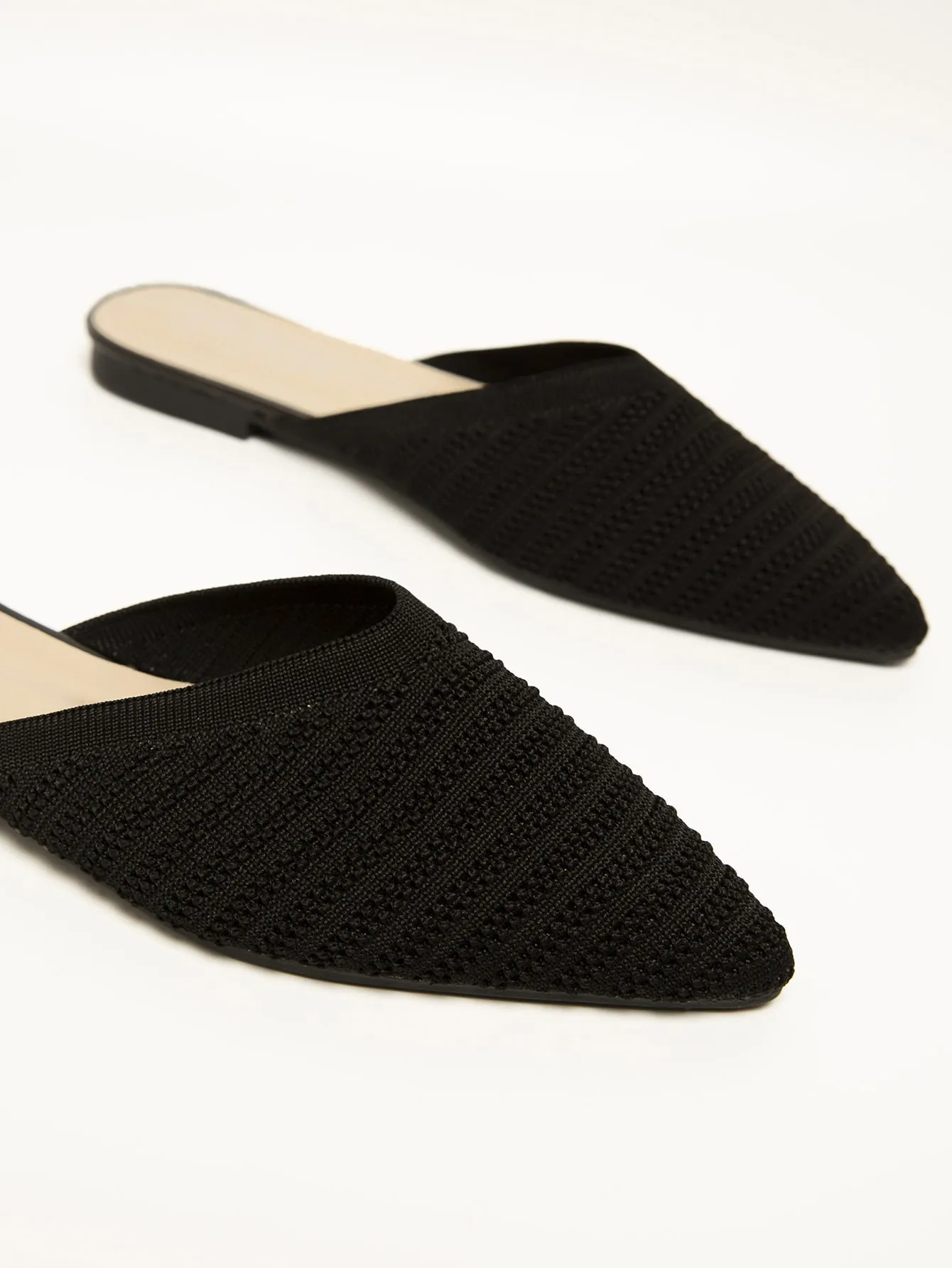 Minimalist Knit Flat Mules