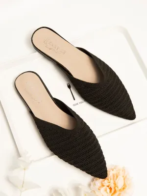 Minimalist Knit Flat Mules