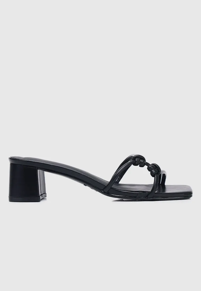 Rosetta Knotted Heels (Black)