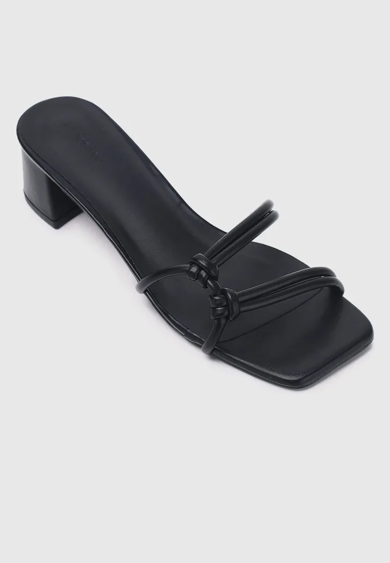 Rosetta Knotted Heels (Black)