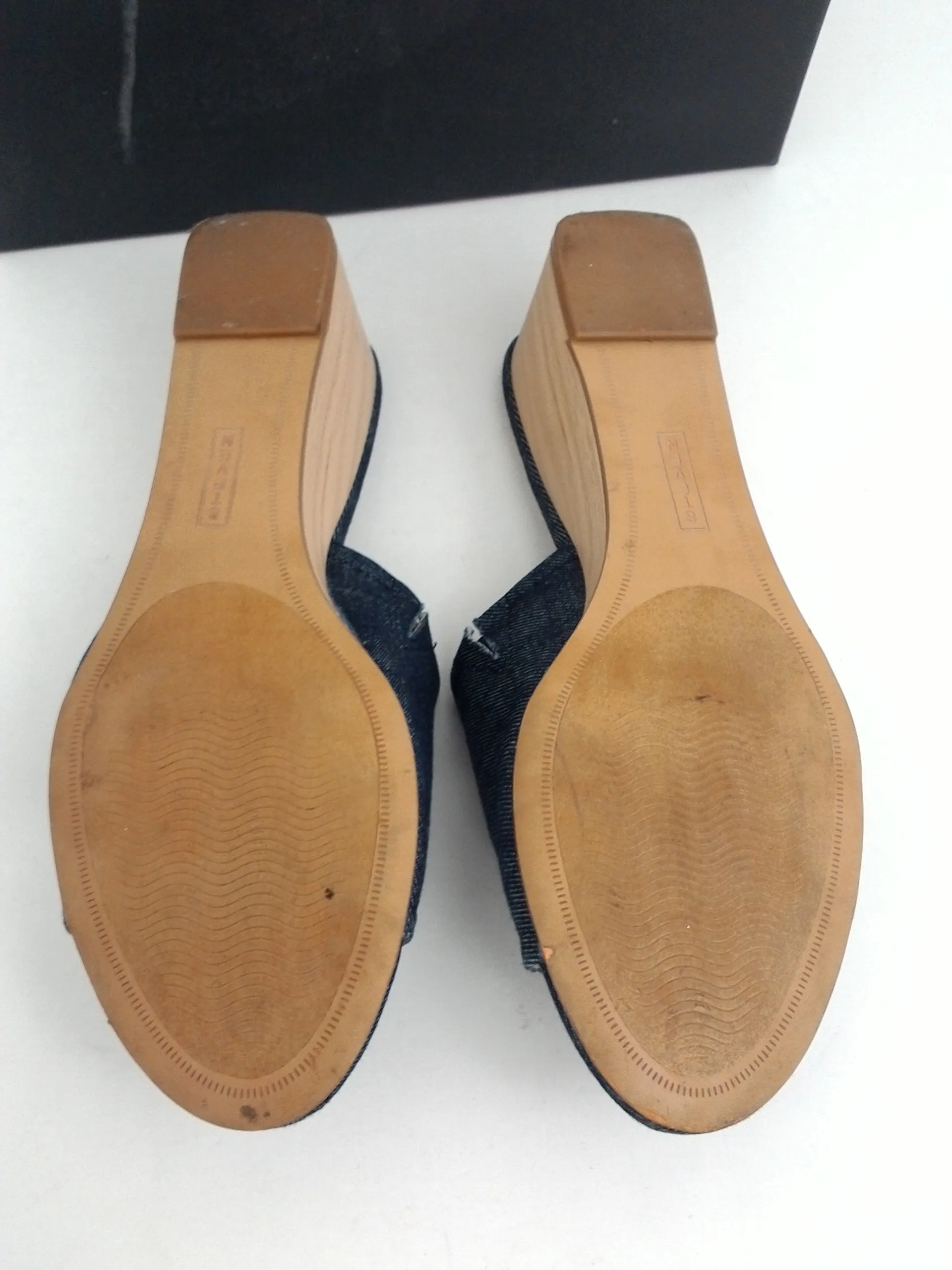 Steven By Steve Madden Lemur Denim Blue Wedge Sandal Size 9 M