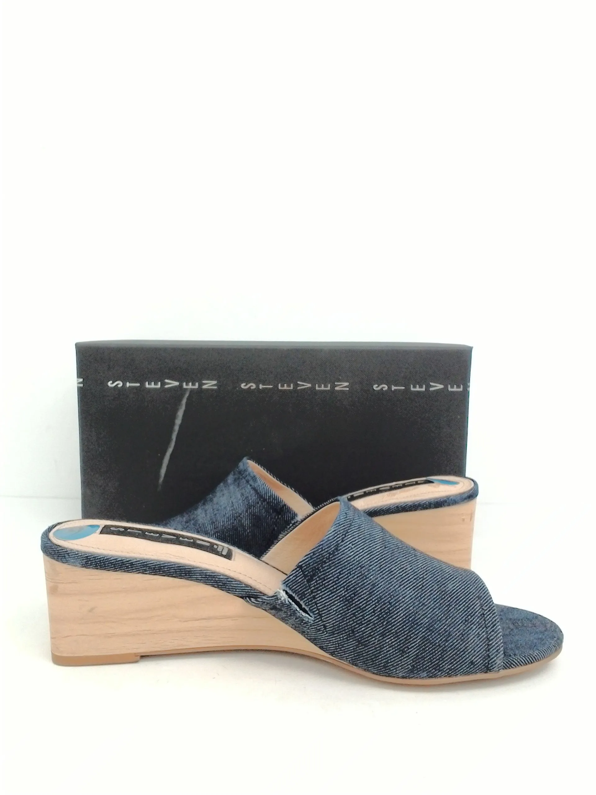 Steven By Steve Madden Lemur Denim Blue Wedge Sandal Size 9 M